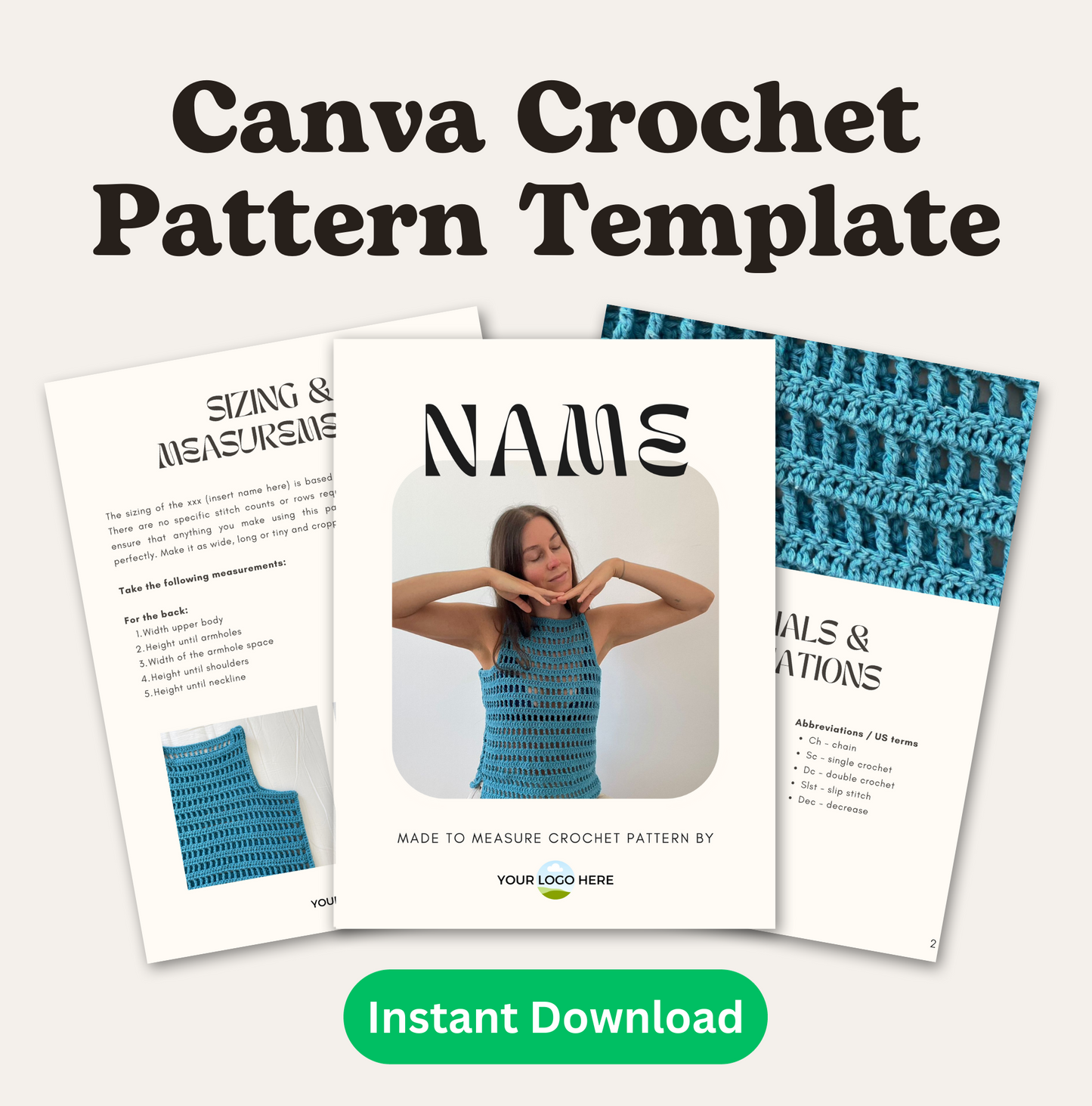 Crochet Pattern Template